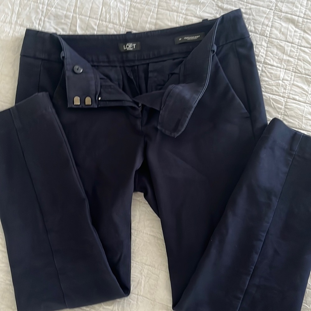 Loft petites, Marisa skinny, navy size 4P